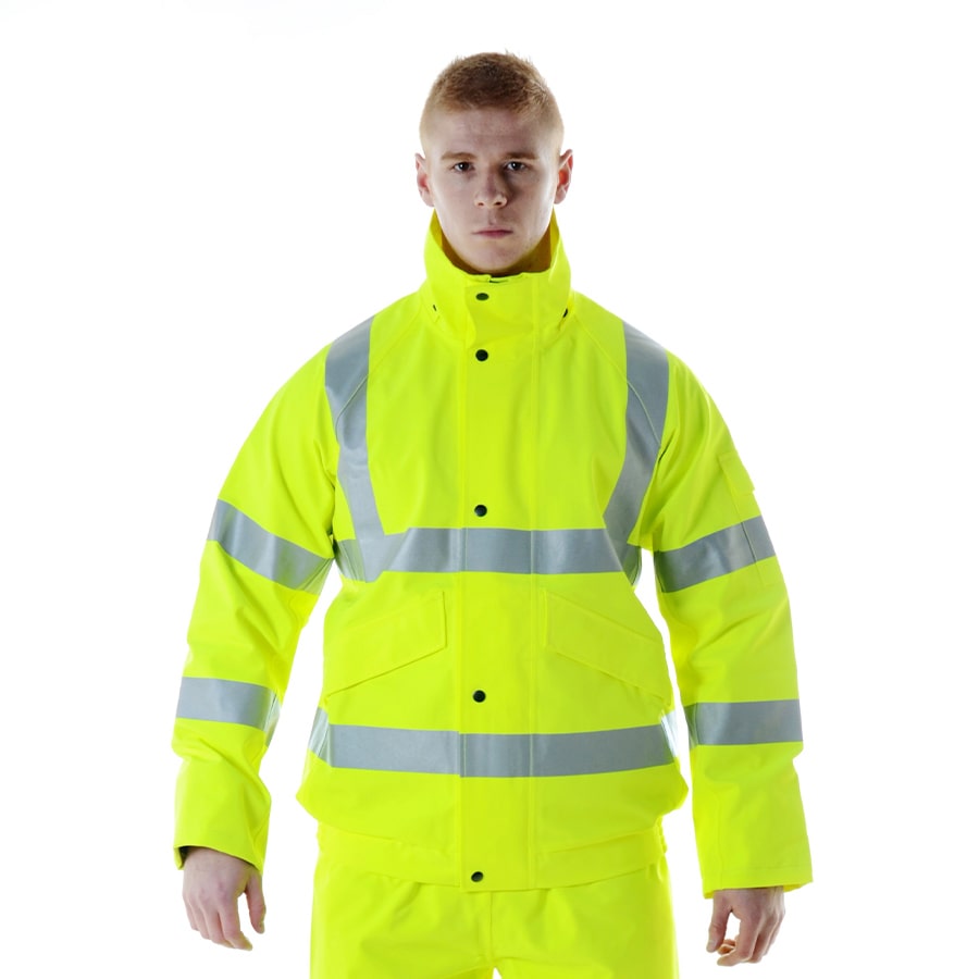 GORE-TEX HVB Rainwear High Visibility Bomber Jacket Yellow